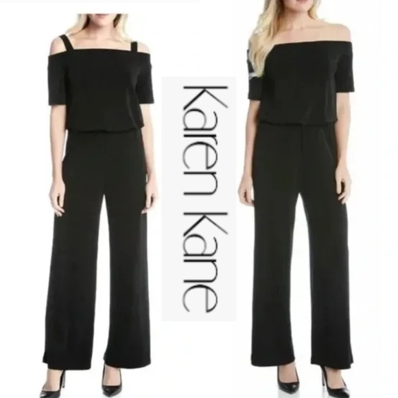 Karen Kane Pants - Karen Kane Off The Shoulder Adjustable Strap Jumpsuit ,XS,  GD1178